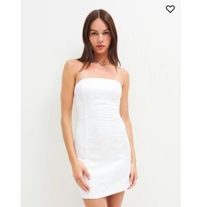 Reformation Gabby Strapless Mini Dress | White | Size Small